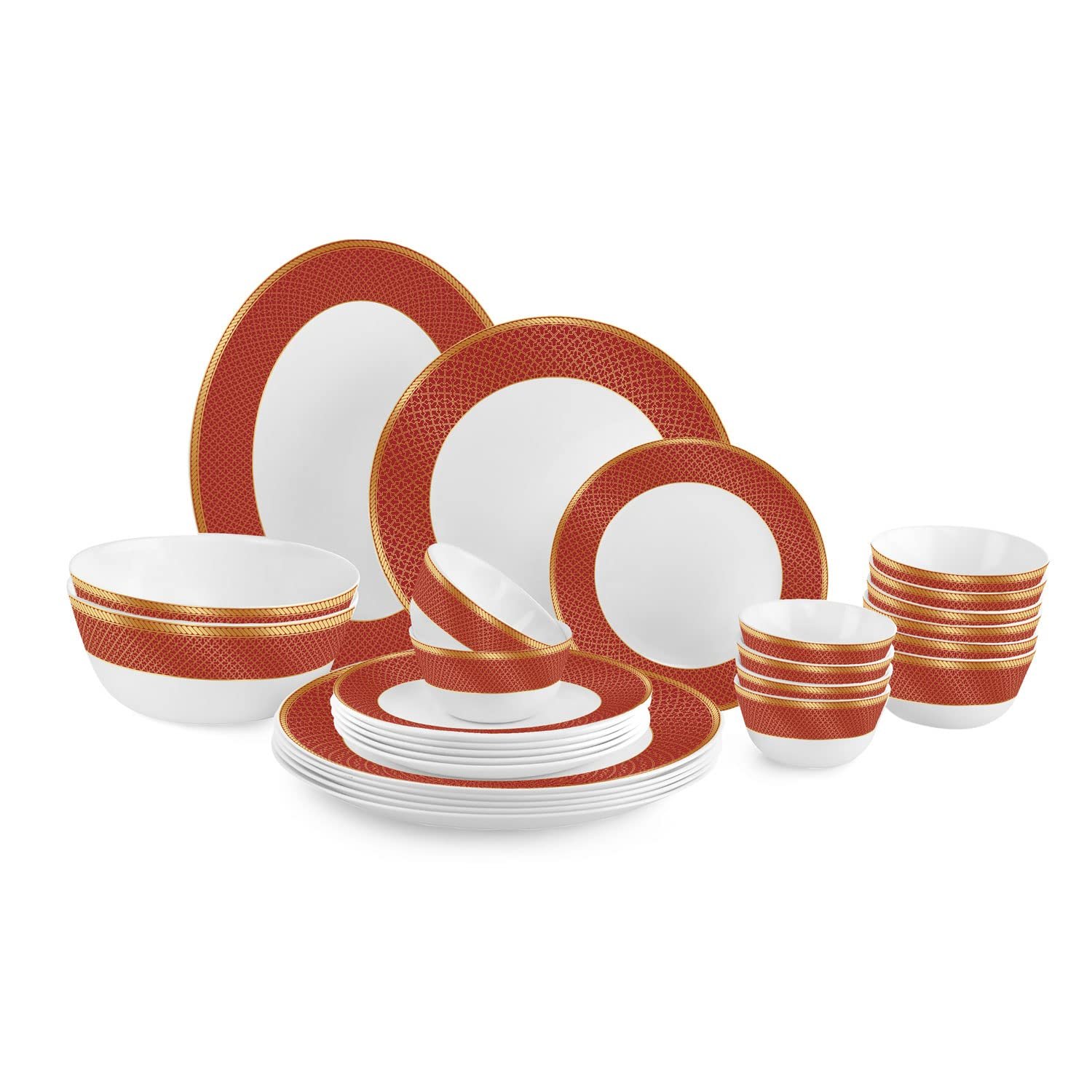 71L5D4Q-k0L.jpg Dinner Set (Cello) (Solitar) 27 Pcs Set - Image 1