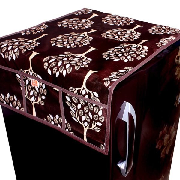 Kanushi IndustriesÂ® Designer Fridge Top Cover (Brown)(Ft-Tr-Mar-01)