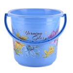 Kuber Industries Plastic Bathroom Bucket With Mug Set- White, (Pack Of 2)(1 Pc 16 Ltr Bucket & 1 Pc 500 Ml Mug)-Kubmart10296