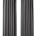 Amazonbasics Curtain With Tie Backs, 7 Feet, Dark Grey, Set Of 2