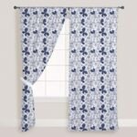 ArtzFolio 3 Piece Museum-Grade Canvas Snowflakes & Butterflies Door Window Curtain - 4ft X 8ft, Multicolor(Cotton Canvas_Multicolour)