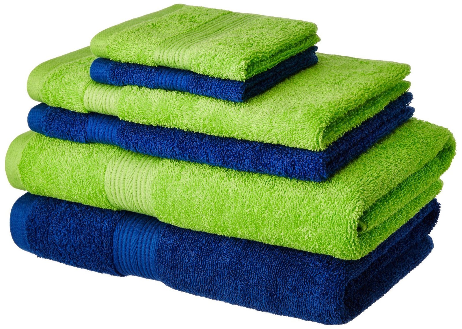 91B11CdWiJL.jpg Solimo 6 Piece Towel Set - Image 1