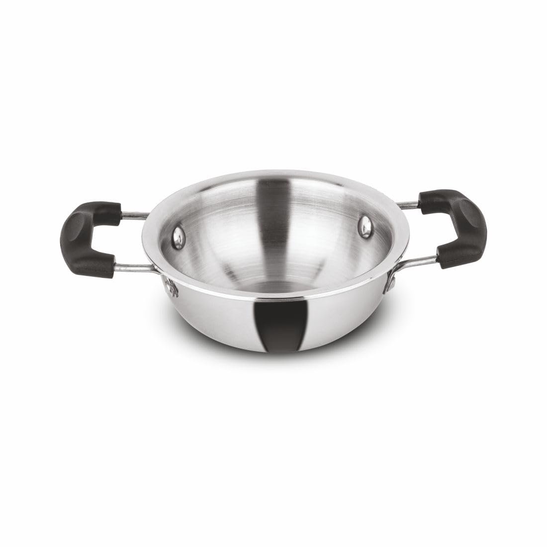 41E3zsipaPL.jpg ORANGE TRIPLY CUTE KADHAI 115mm - Image 1