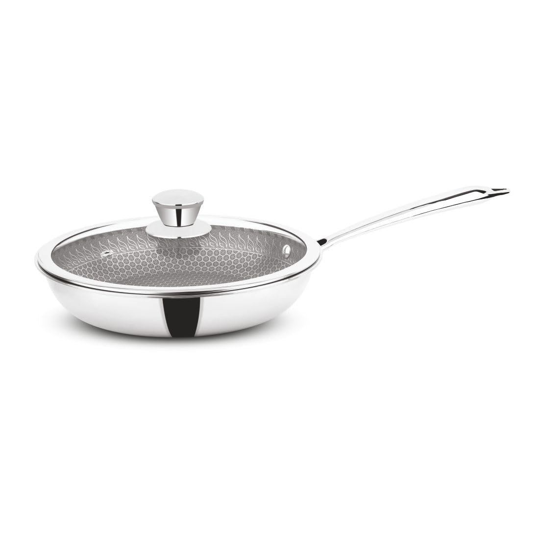 51DyG1tIe0L.jpg ORANGE TRIPLY HONEYCOMB FRYPAN 220 - Image 1