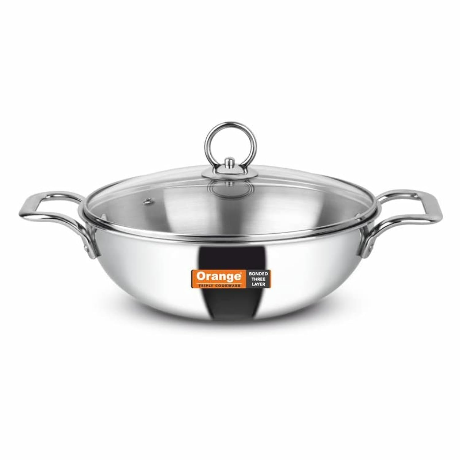 51hfb6rkXFL-1.jpg ORANGE TRIPLY DEEP KADHAI 2.5 LTR (220mm ) - Image 1