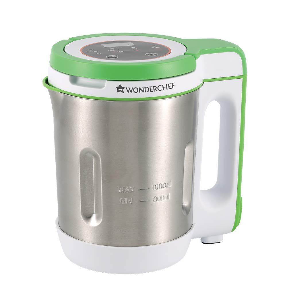51nXhJYUZuL.jpg Wonderchef Automatic Soup Maker | 1.0 Litre | 800 Watts Heater | SS Blades & Bowl (Jug) | Soup in just 20 mins | 2 Years Warranty | White, G - Image 1