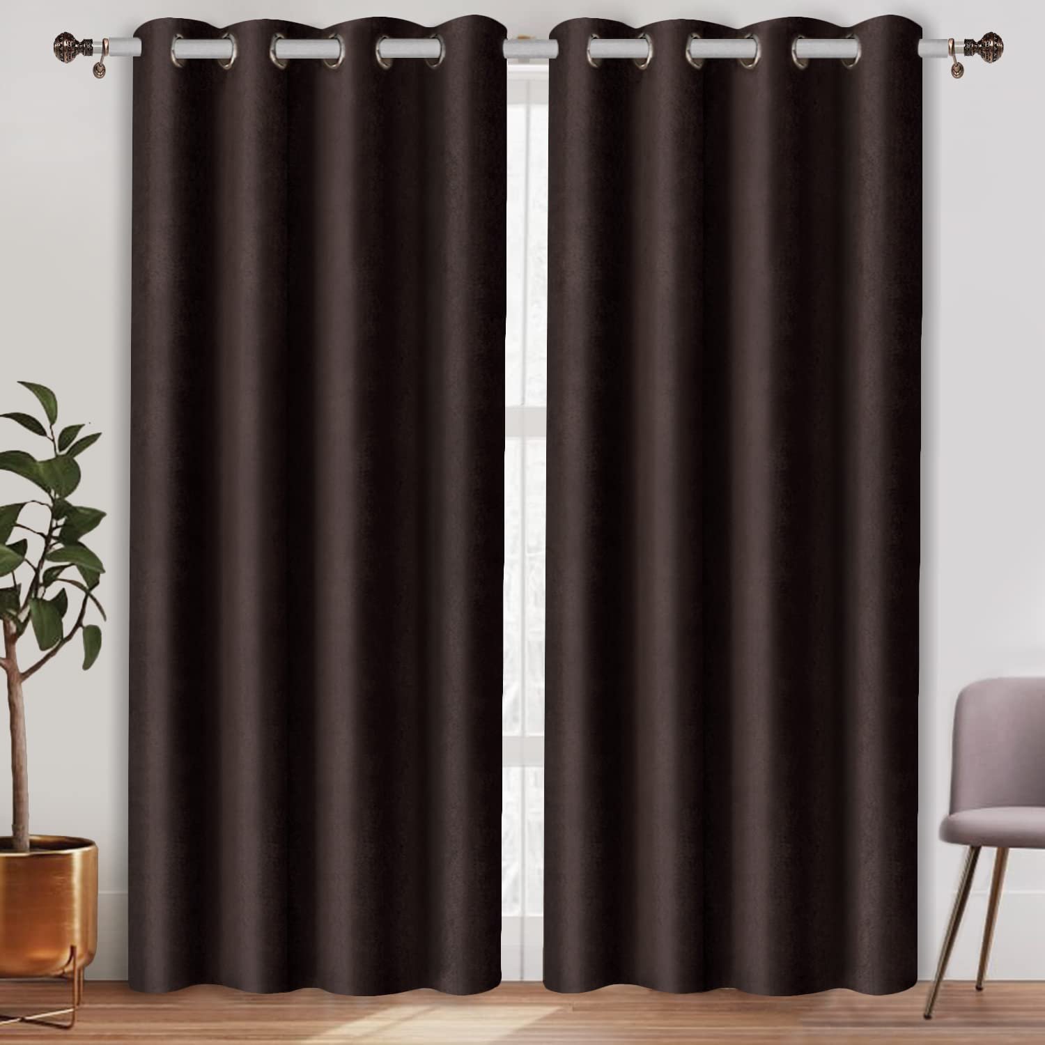 61CzNZWLPxL.jpg Solimo Blackout 9 Feet Long Door Curtains- Set of 2 - Image 1