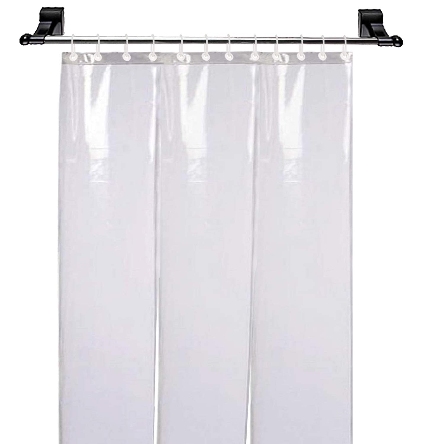 61NrzWLwKdL.jpg Kuber Industries Pvc 3 Strips Transparent 0.50 Mm Ac Door Curtain(Width-54 Inches X Height-84 Inches) 7 Feet - Ctktc040577 - Image 1