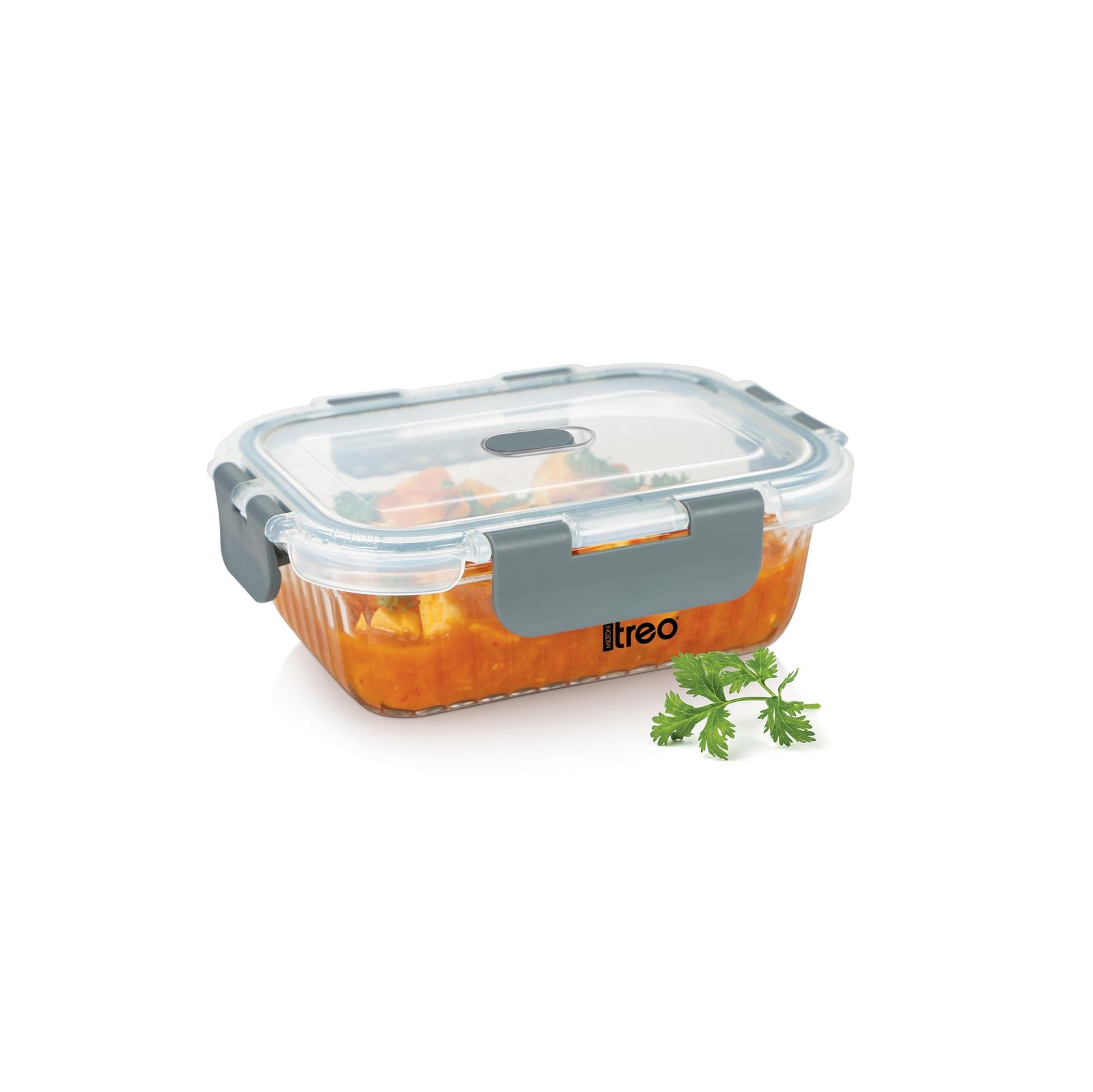 61Xmi-DJKoL-1.jpg CLIP FRESH RECTANGULAR CONTAINER 370ML 1PC TREO - Image 1