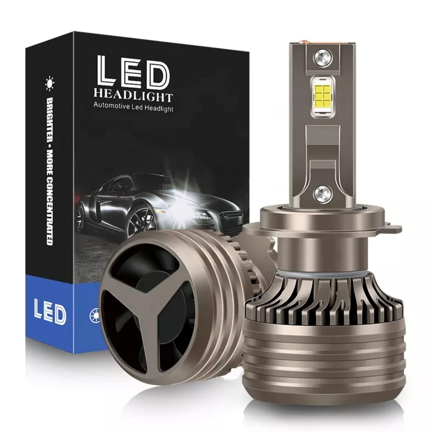 61fgEmGuSJL.jpg Allextreme K12-H7 LED Headlight 110W H7 Car Driving Headlamp Bulb Lights 15000LM Chip Fog Light Ideal - Image 1