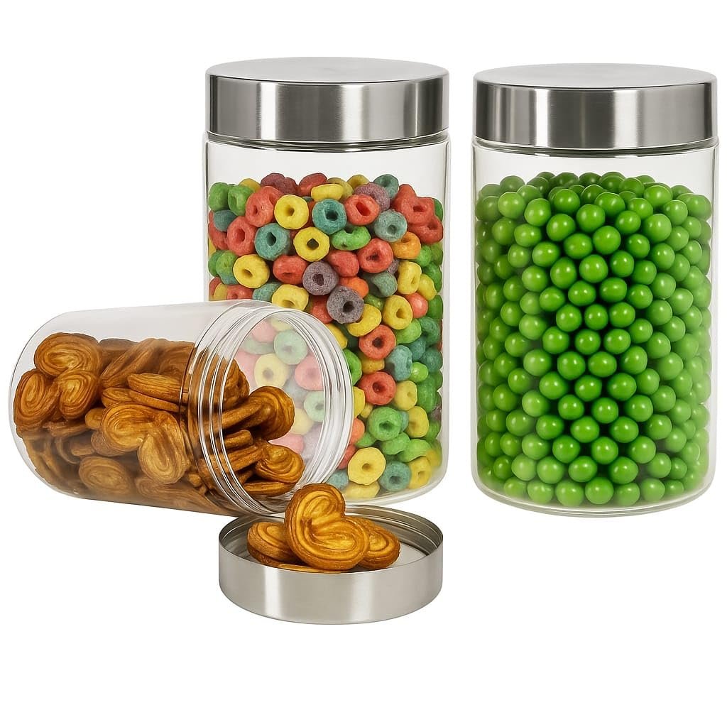 61iAa97LcnL-1.jpg Steelo Homely Container Steel Cap 1000mi 3 Pcs - Image 1