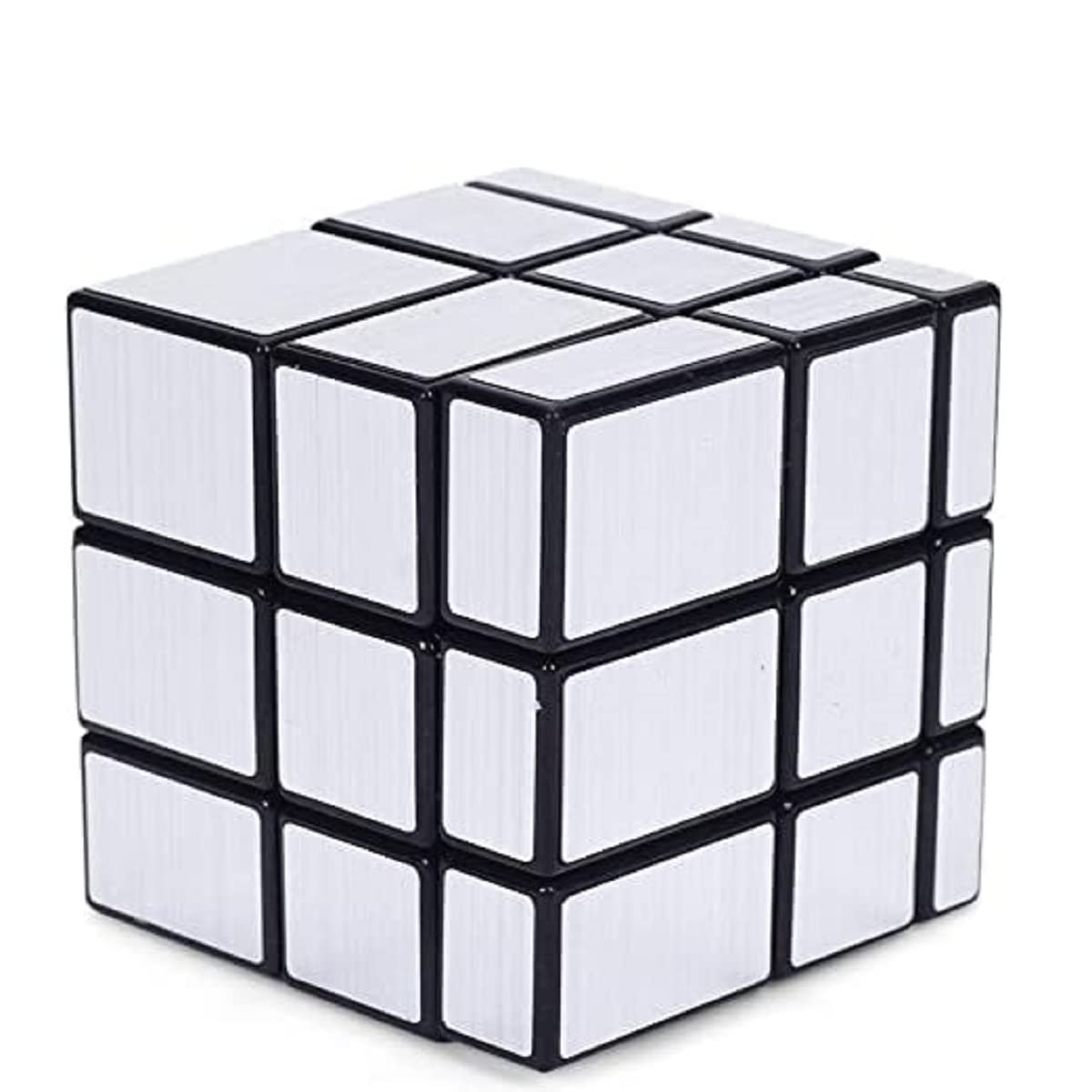 61p3mR2L6mL.jpg Storio Cubes 3x3 High Speed Sticker Less Magic Puzzle Cube Game Toy (Mirror Silver) - Image 1