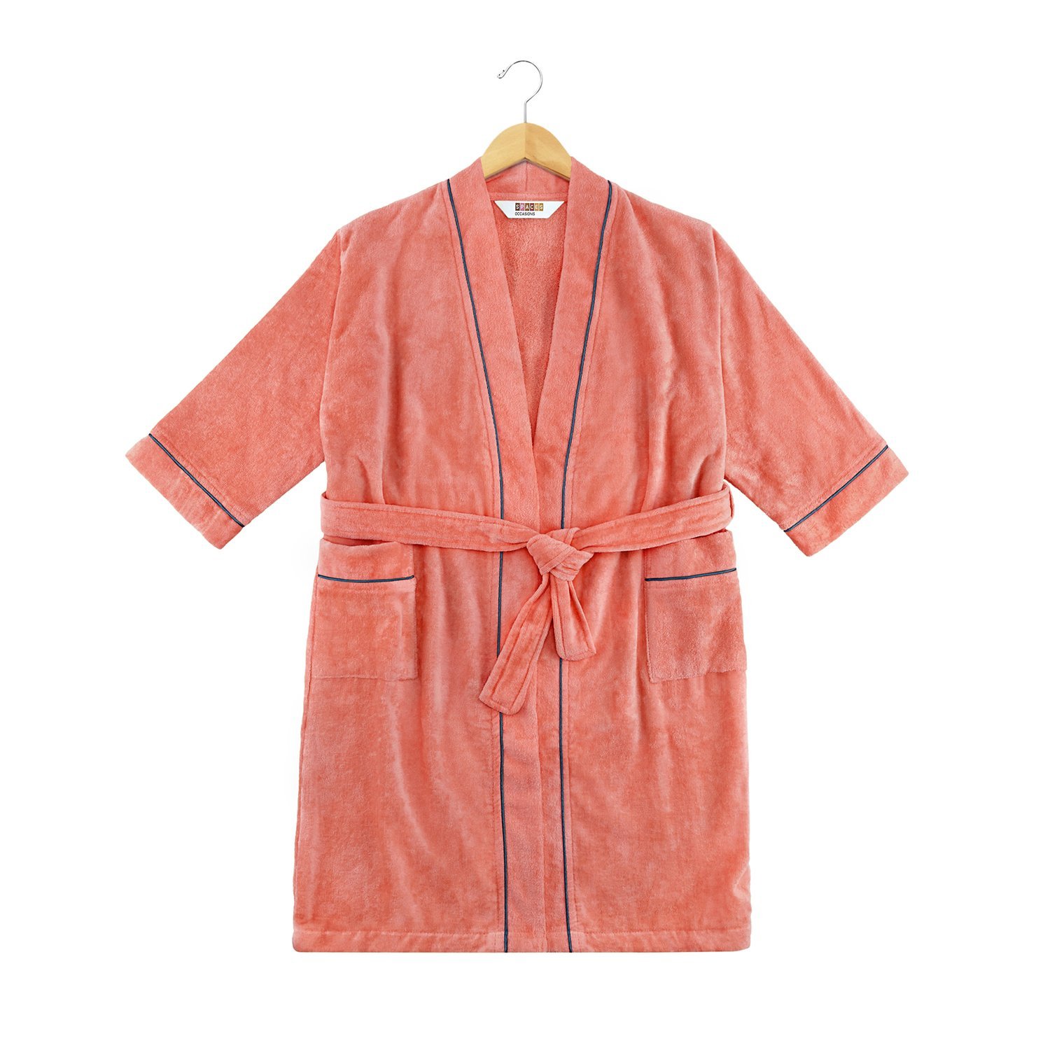 713du-xK6L-1.jpg Spaces Occasions Bathrobe Blue - Image 1