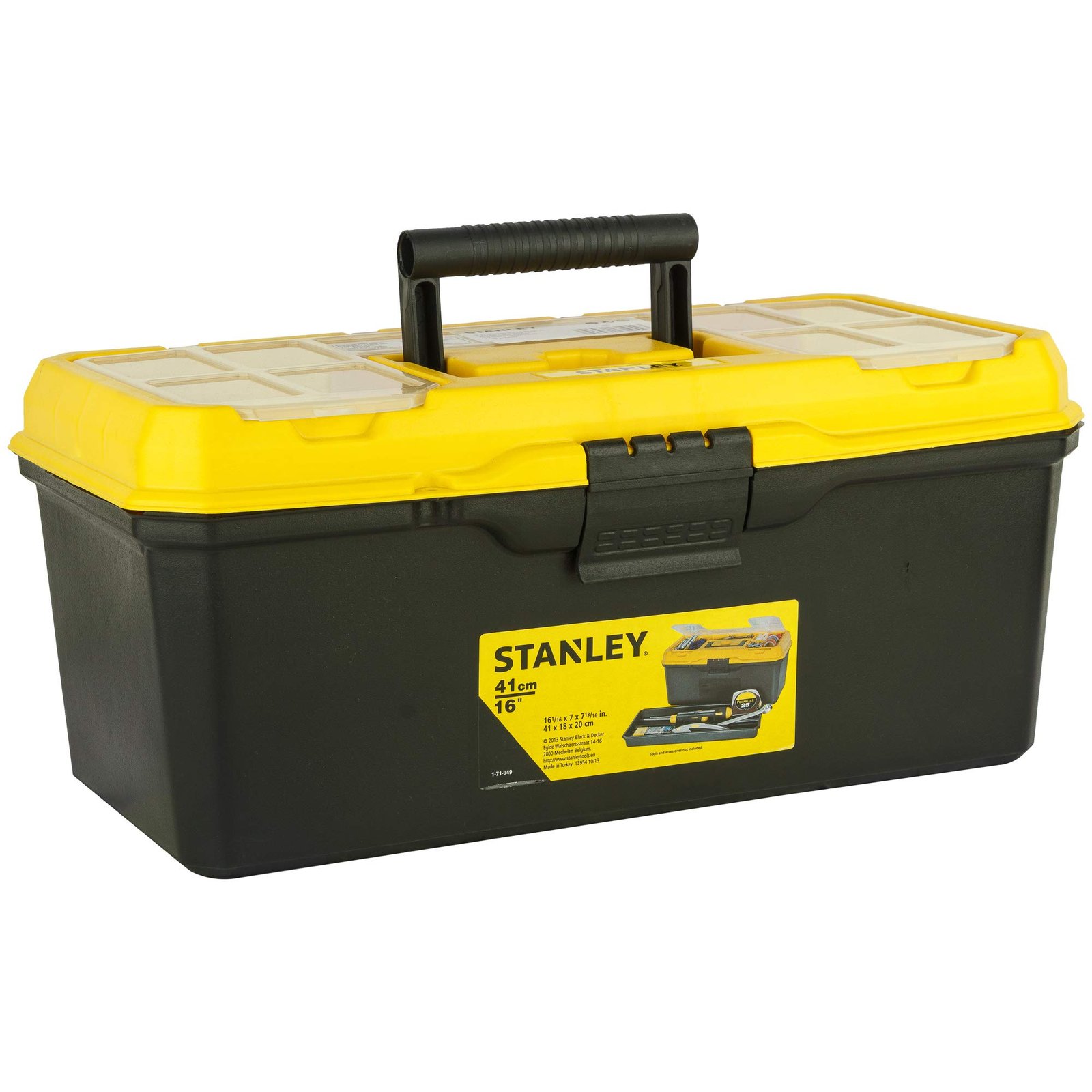 71628GsHuTL-1.jpg STANLEY 1-71-949 16'' Plastic Organised Maestro Tool Box - Image 1