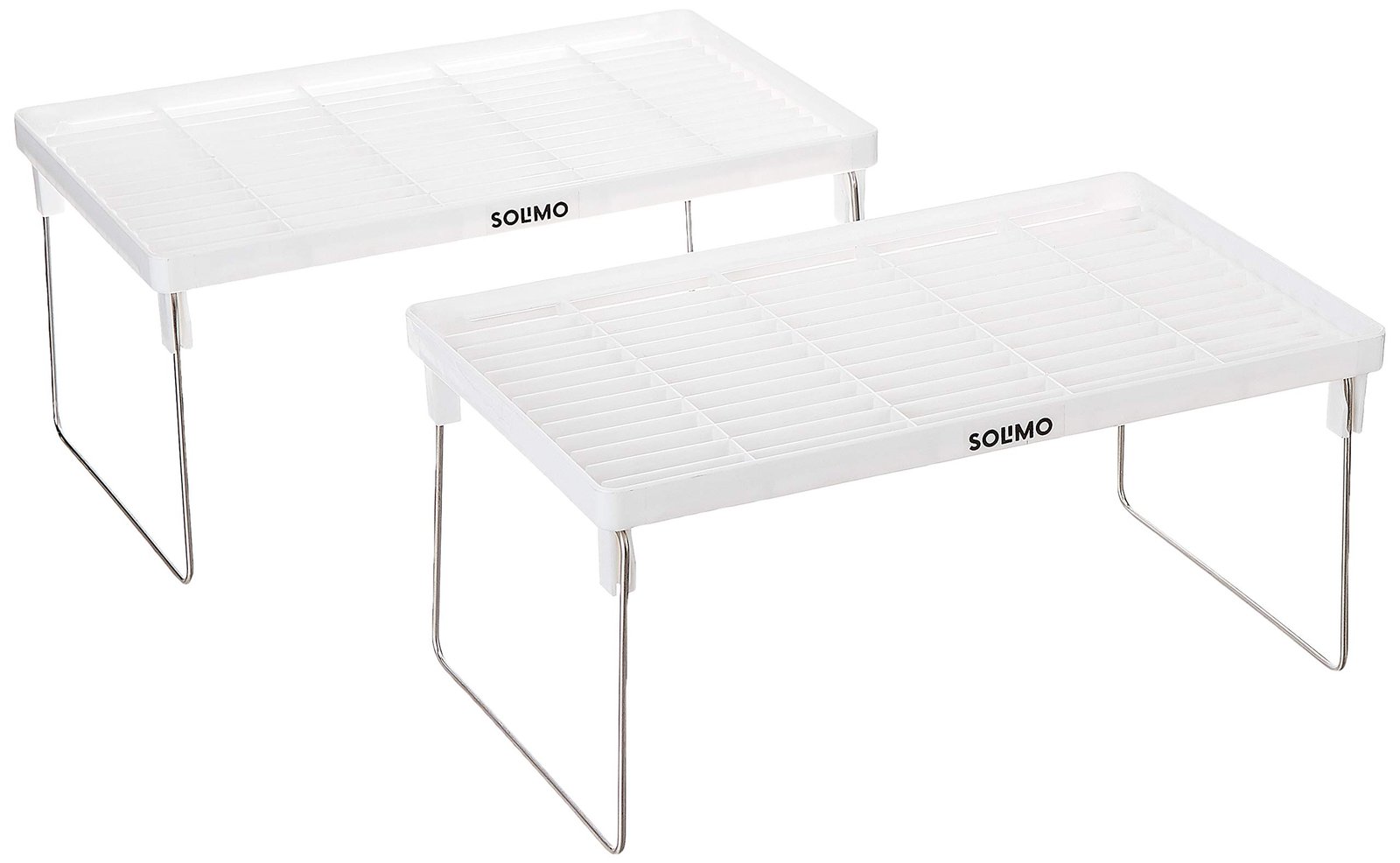 71TFQxFmb8L-1.jpg Solimo Multi-purpose Plastic Stackable Racks (2-Layered - Image 1