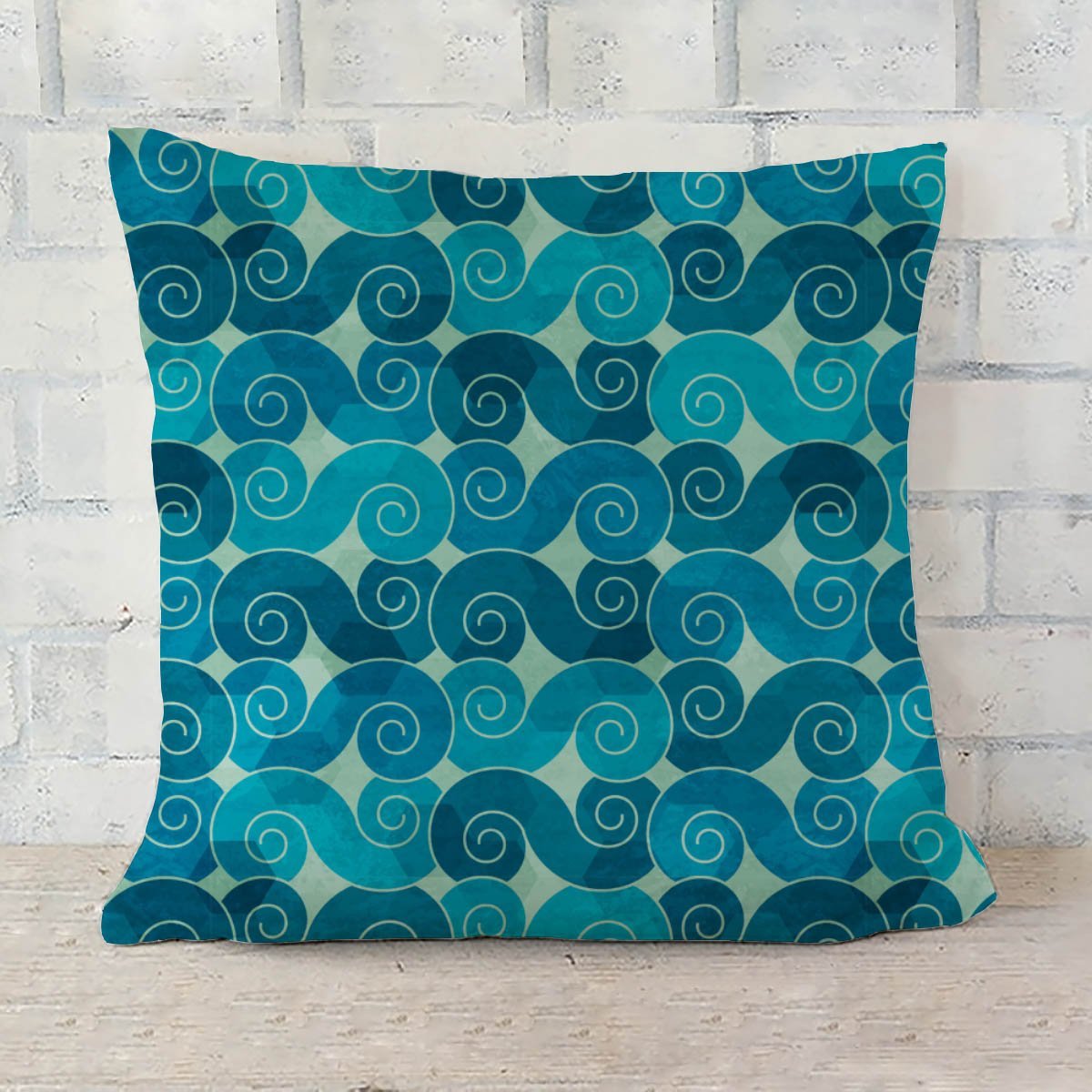 71UvEdL7d0L-1.jpg Artzfolio Spiral Waves Cushion Cover Throw Pillow Canvas Fabric 20X20Inch (51X51Cms); Set Of 6; Without Filler - Image 1