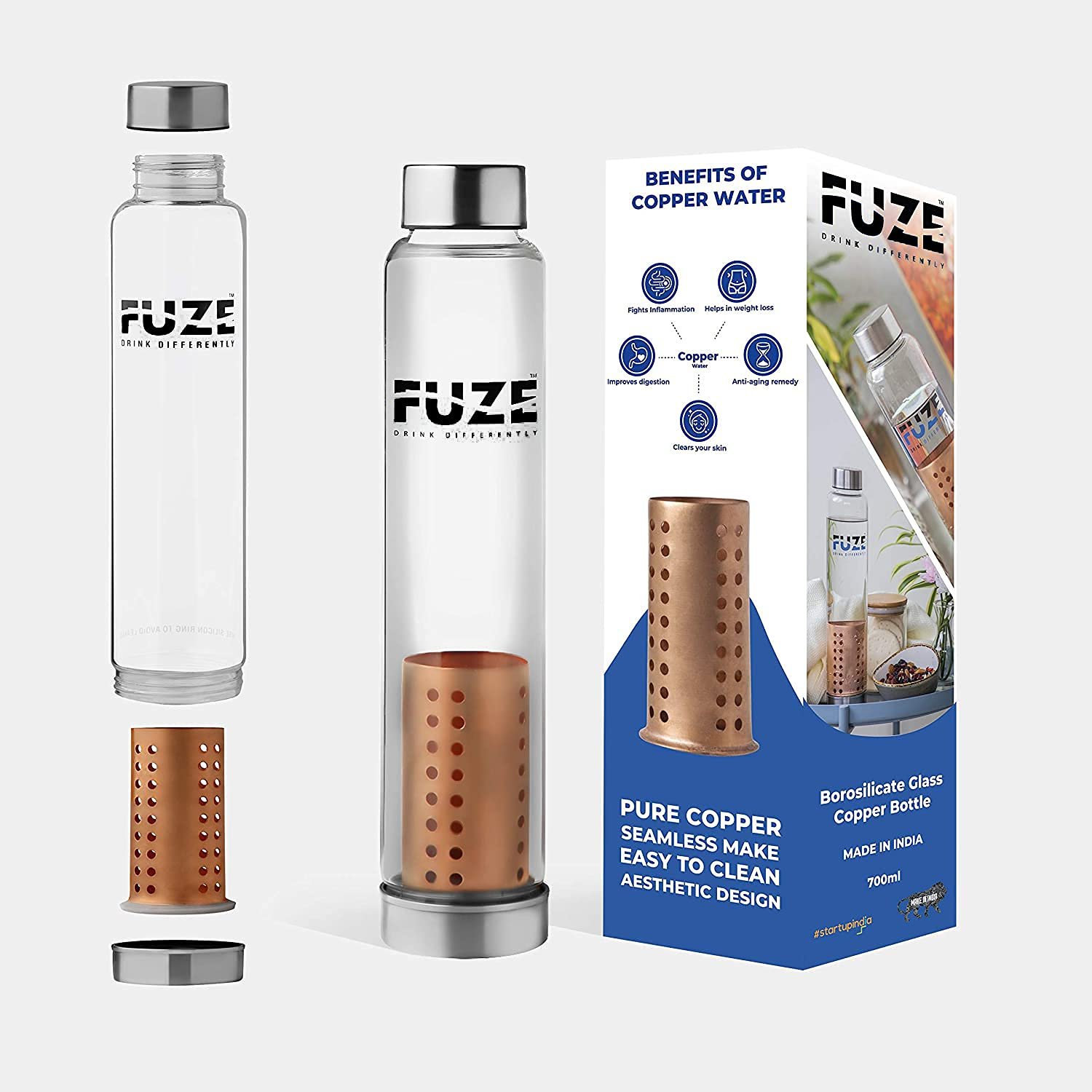 71X1urdHhMS.jpg Fuze Glass Bottle - Image 1