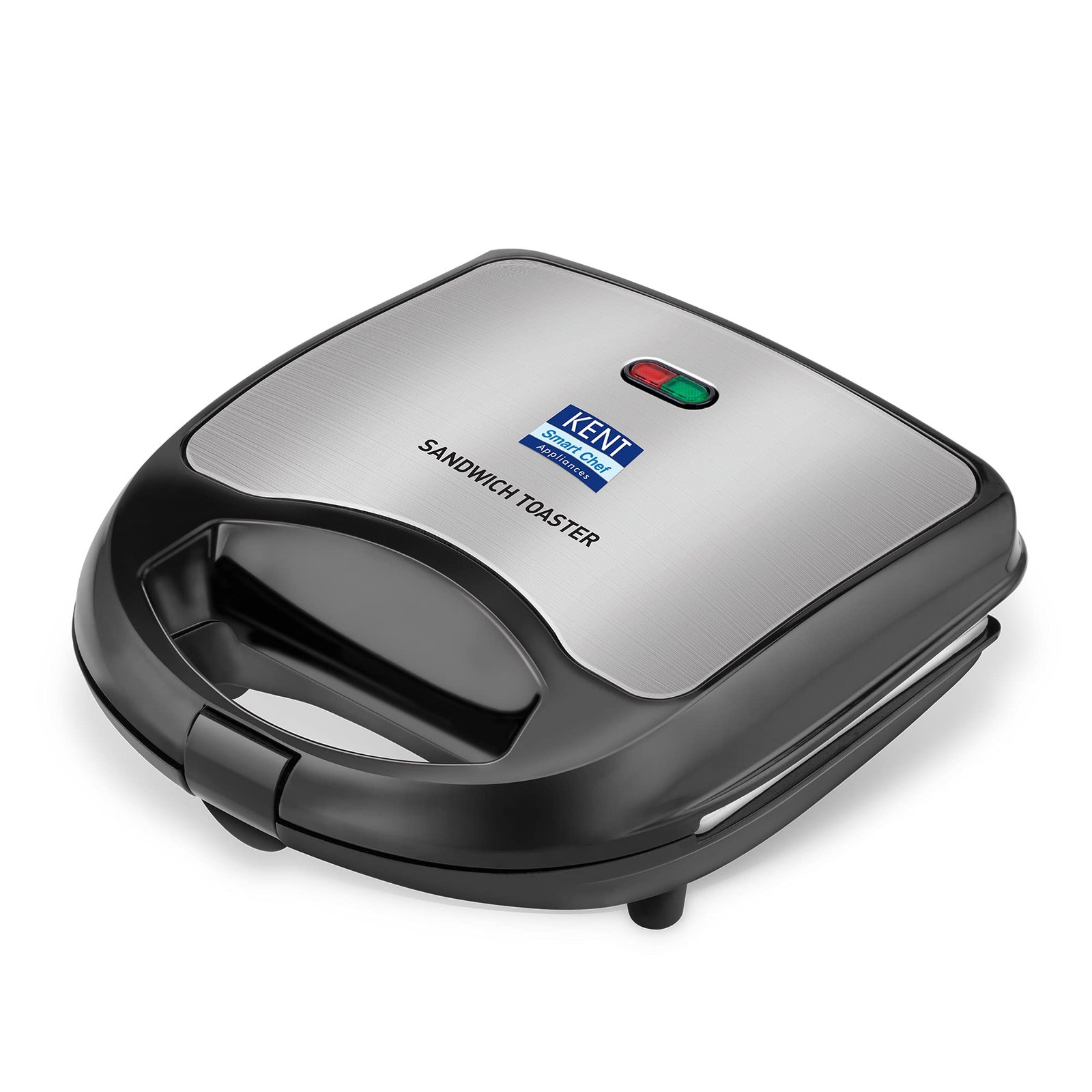 71XeADy4r8S-1.jpg Kent Sandwich Maker, (16024), 700W, Non-Toxic Ceramic Coating Plate, Make 4 Sandwiches, Black, Standard - Image 1