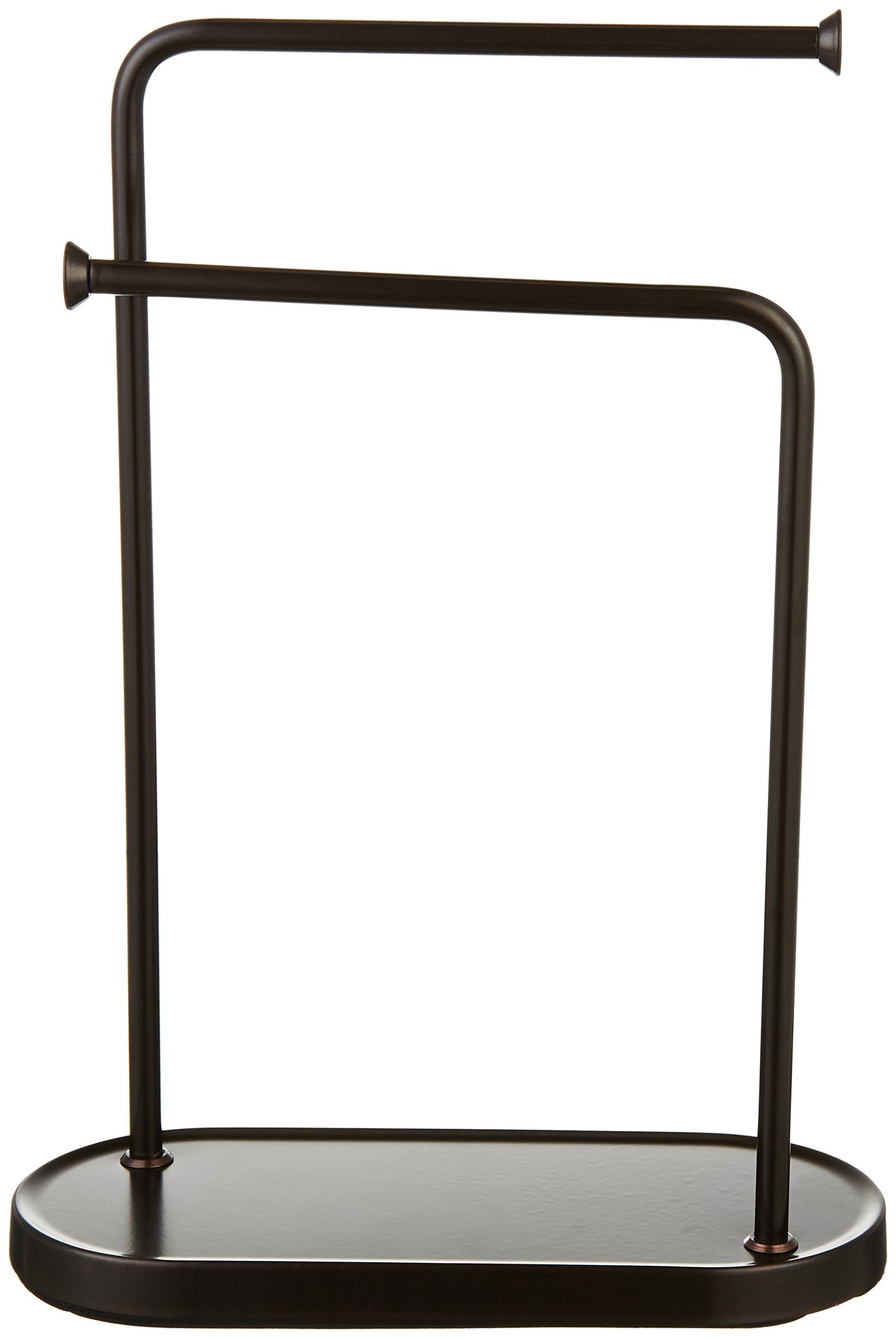 71ZvbBVSZL-1.jpg AmazonBasics Double-L Hand Towel Stand, Bronze - Image 1