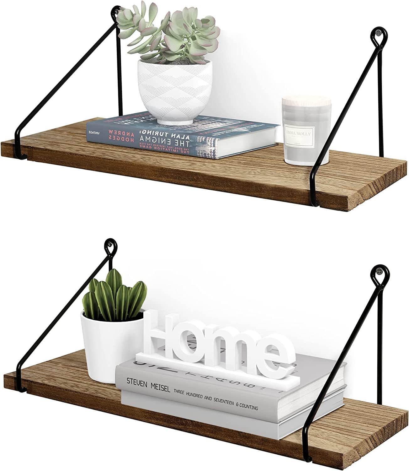 71vJZYzTpL-1.jpg UHUD CRAFTS Wooden Wall Shelf - Image 1