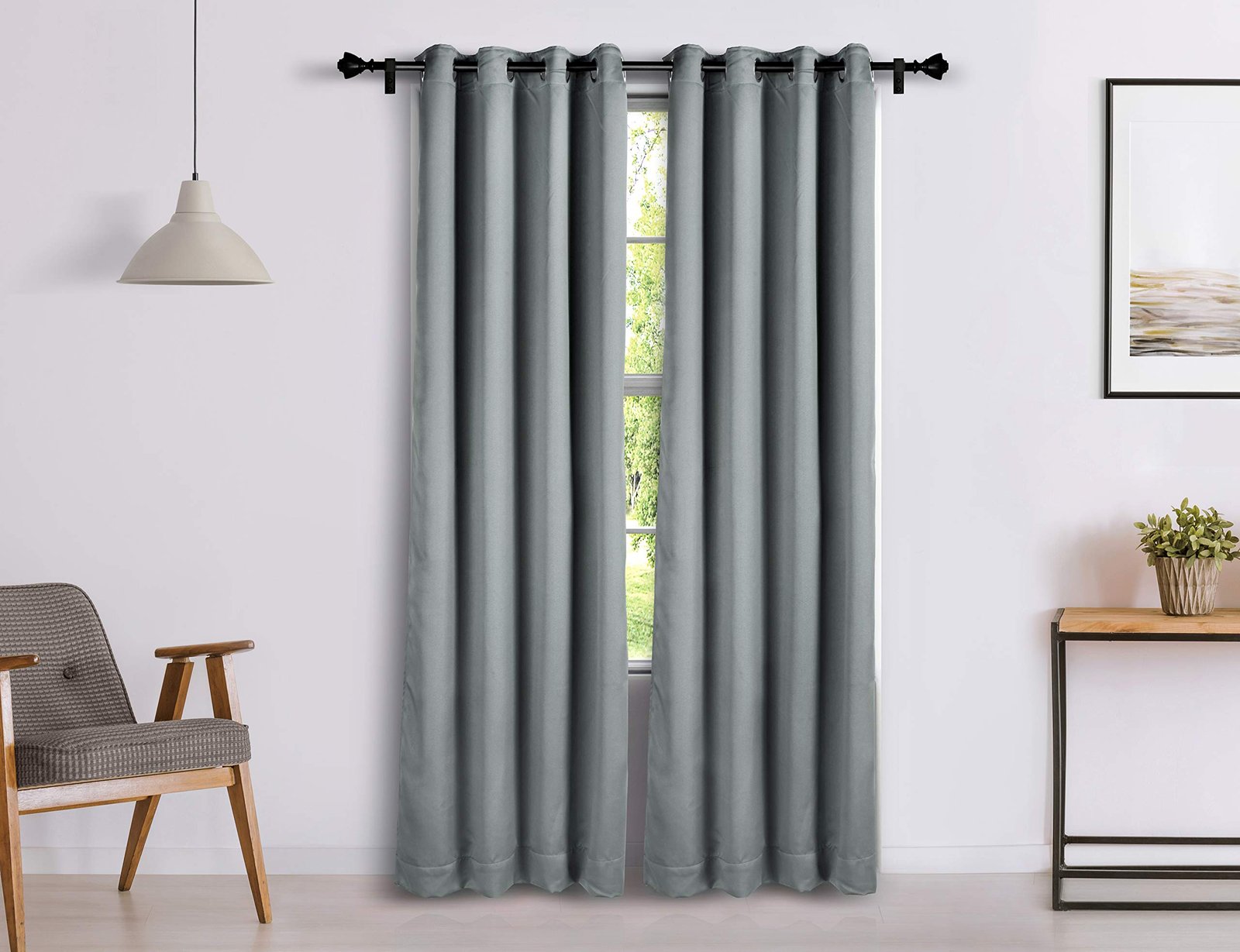 81-D1xgUqGL-1.jpg Solimo Polyresin Blackout Door Curtain 7ft -Set of 2 - Image 1