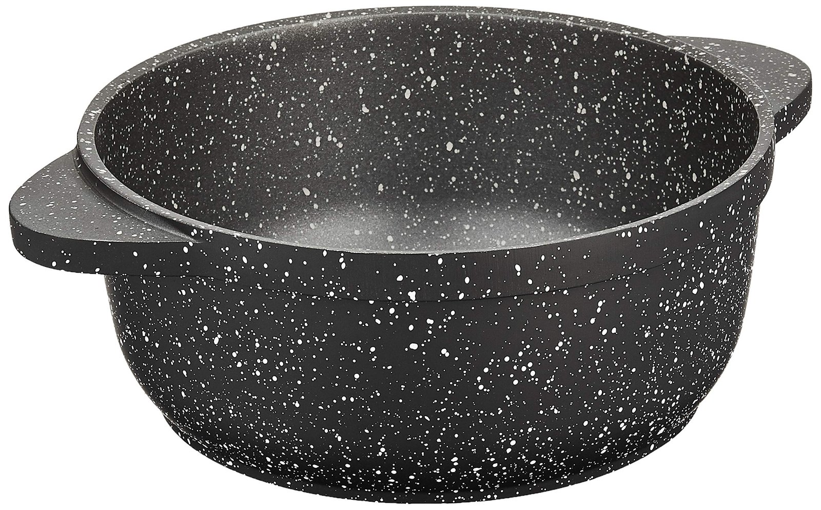 91kiZhh2RcL.jpg Amazon Brand - Solimo Die Cast Aluminium Non Stick 5 Layer Coating Casserole (20Cm, Black) - Image 1